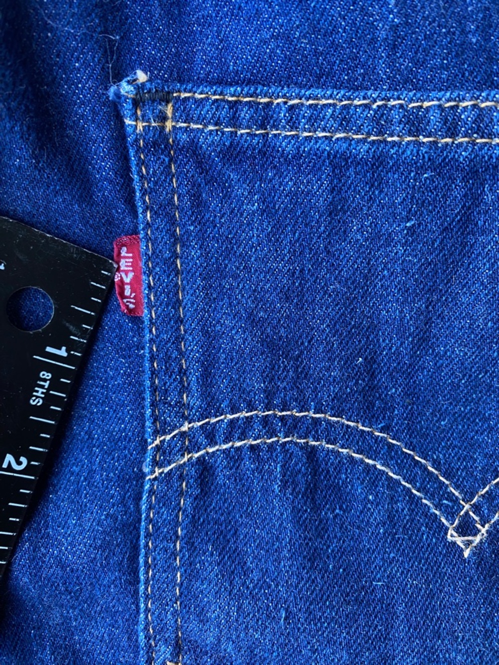 VTG 60s Big E Levi’s jeans gripper zipper denim red tab 1960s 32”